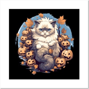 Ragdoll Cat Halloween, Cat Lover Posters and Art